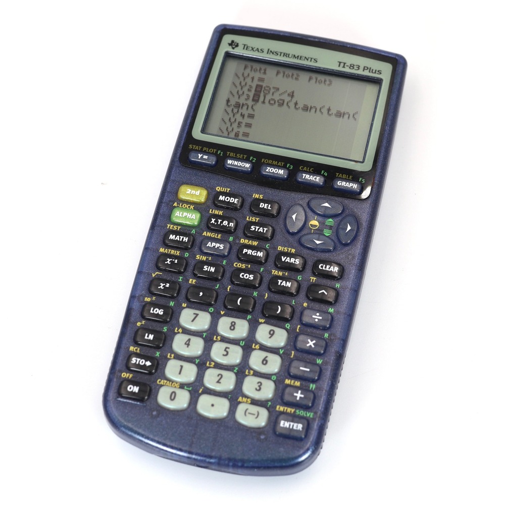 Texas Instruments TI-83 Plus Graphing Calculator Blue Translucent School Math - Picture 4 of 9